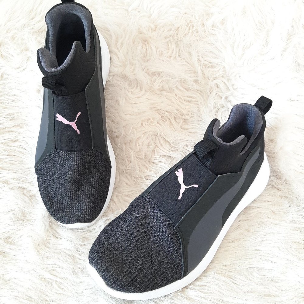 Puma 364894 Women's Black and Pink Logo Training Shoes Size: US 7